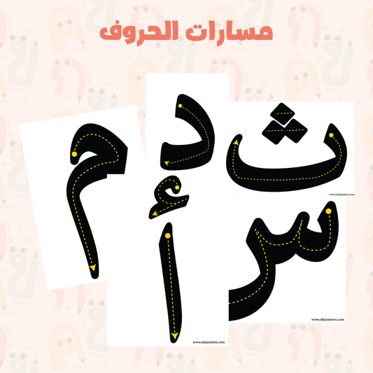 مسارات الحروف العربية
